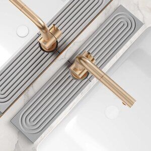 Faucet Mat for Kitchen Sink (Grey, 20'' x 3.9'')